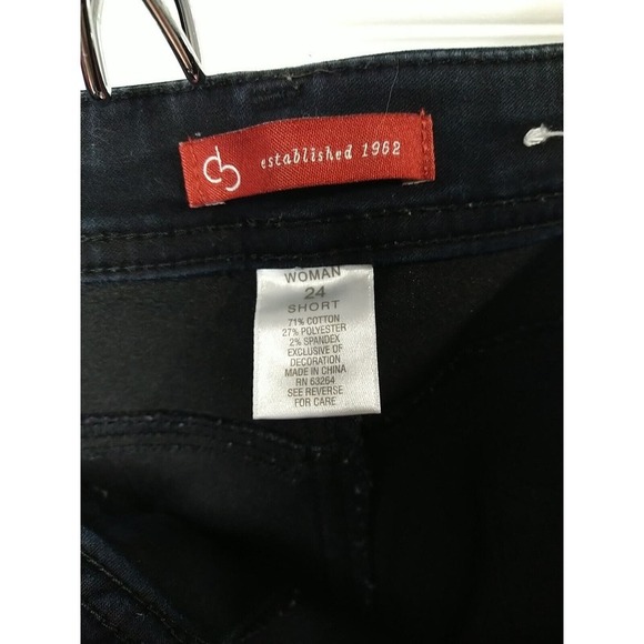 Db Established Dark Blue Denim Zip Button Jeans Size 24Short - Picture 9 of 13